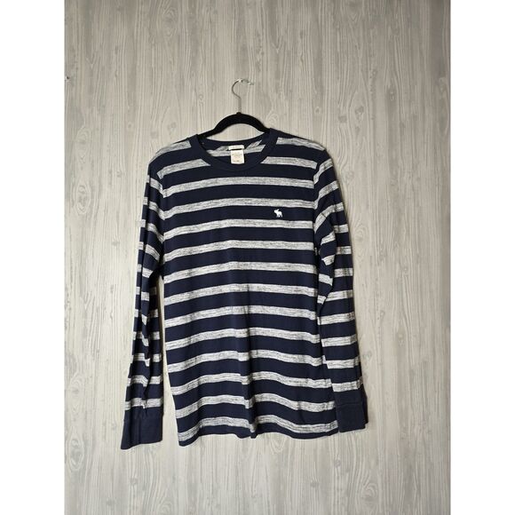 Vintage Abercrombie & Fitch Striped Long Sleeve Tee (Muscle Fit, Men’s Medium) - Picture 1 of 4